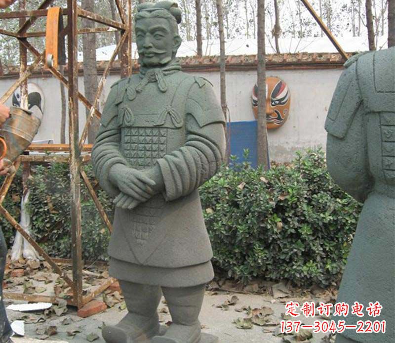 山西广场兵马俑石雕