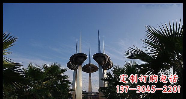 山西广场不锈钢避雷针抽象雕塑11