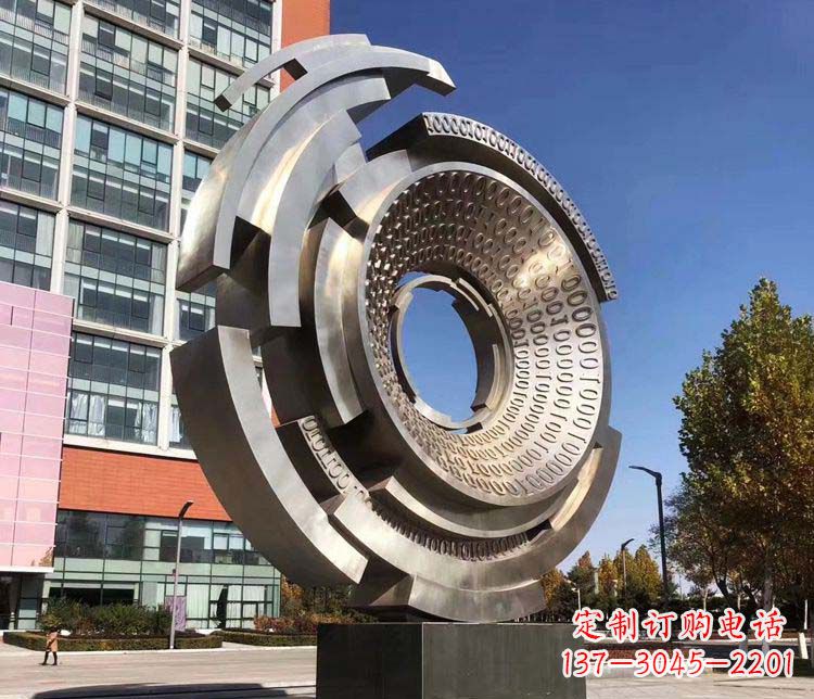 山西广场不锈钢齿轮雕塑1