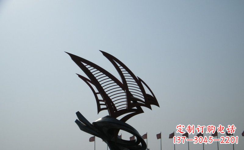 山西不锈钢手工帆船雕塑