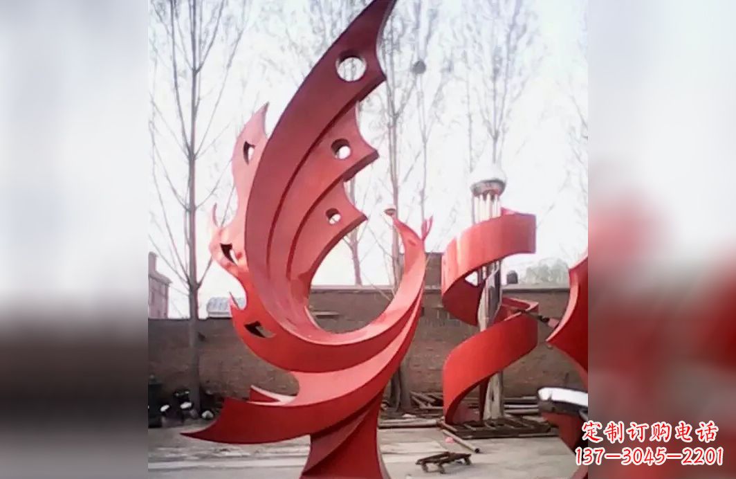 山西广场不锈钢抽象凤凰雕塑