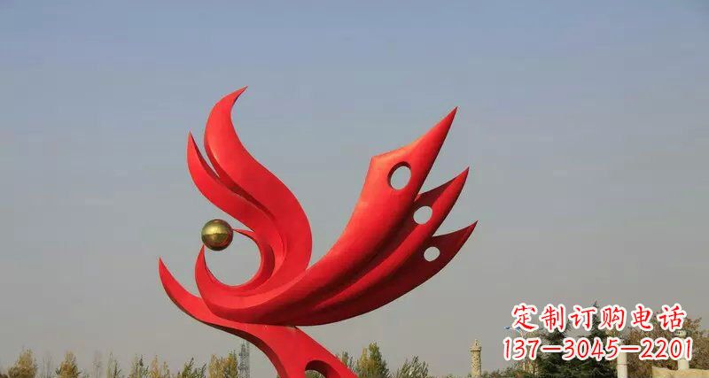 山西不锈钢手工凤凰雕塑