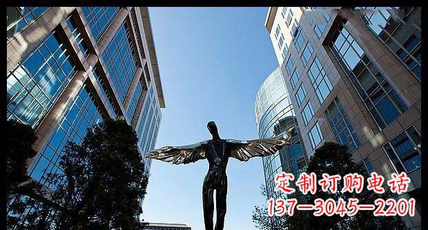 山西精美不锈钢抽象天使雕塑