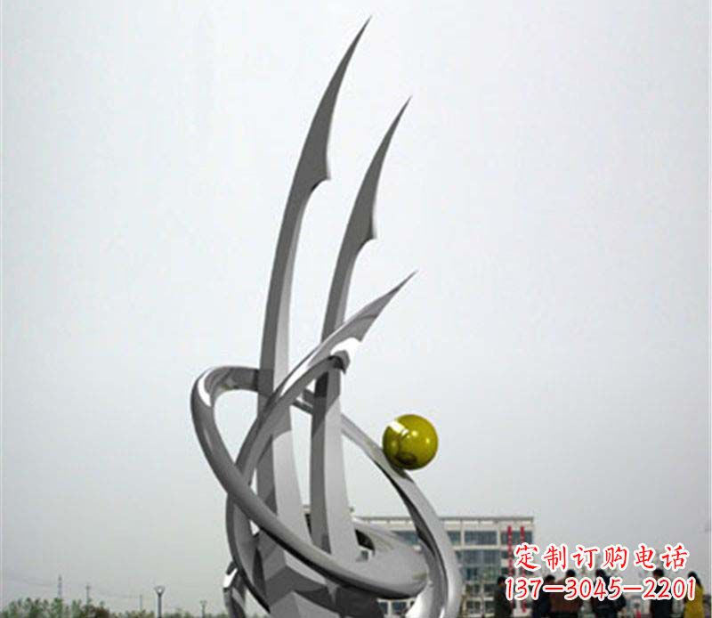 山西广场不锈钢帆船抽象雕塑