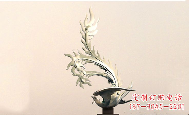 山西精致的不锈钢凤凰雕塑