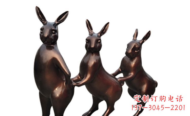 山西天马行空的不锈钢光面兔子雕塑
