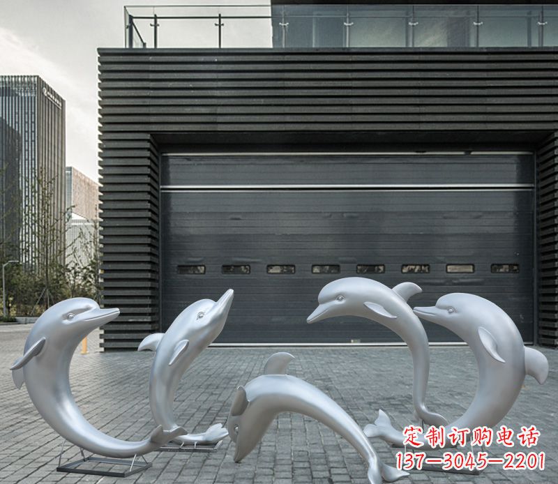 山西中领雕塑出品,令人惊叹的不锈钢海豚雕塑