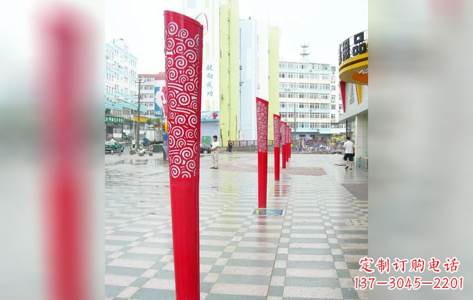 山西广场不锈钢火炬雕塑