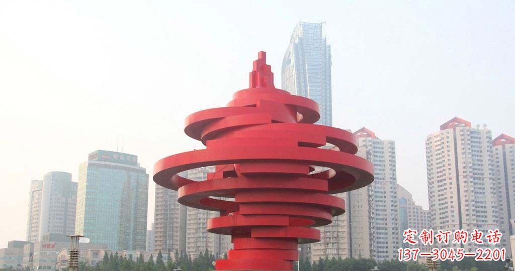 山西广场不锈钢火炬景观雕塑1