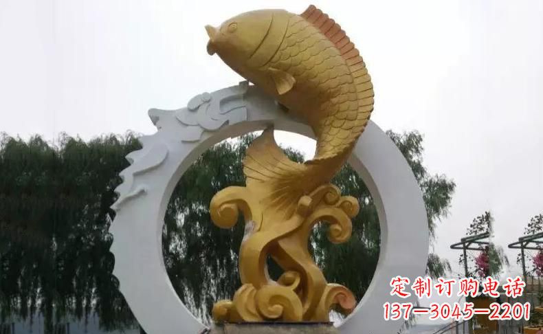 山西广场不锈钢金龙鱼雕塑