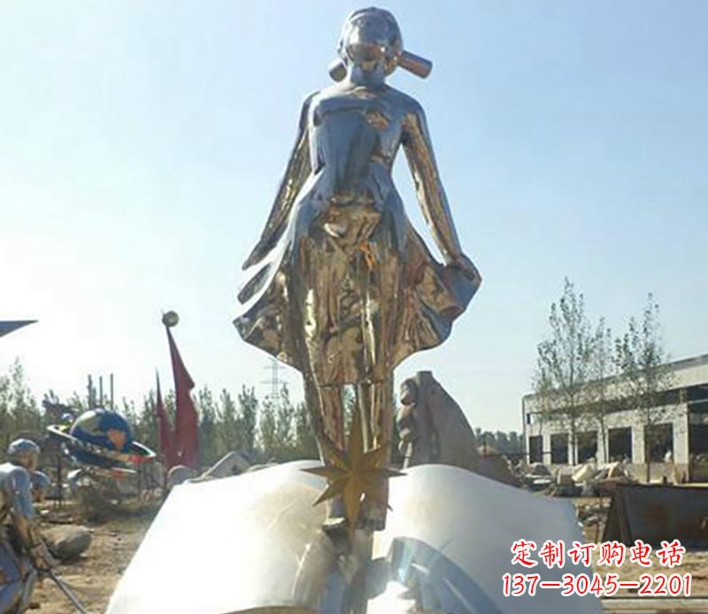 山西艺术精灵,不锈钢美女雕塑