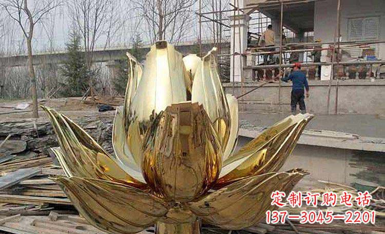 山西广场不锈钢莲花雕塑