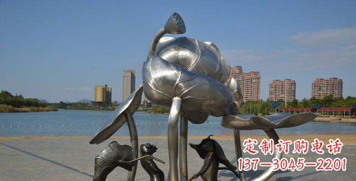 山西精美不锈钢莲蓬雕塑