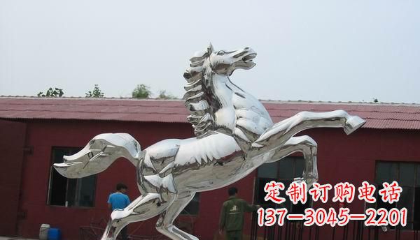 山西广场不锈钢马动物雕塑