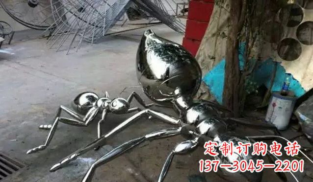 山西中领雕塑|不锈钢蚂蚁雕塑