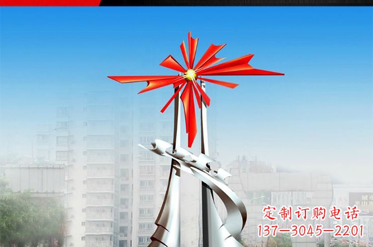 山西令人叹为观止的牡丹景观雕塑