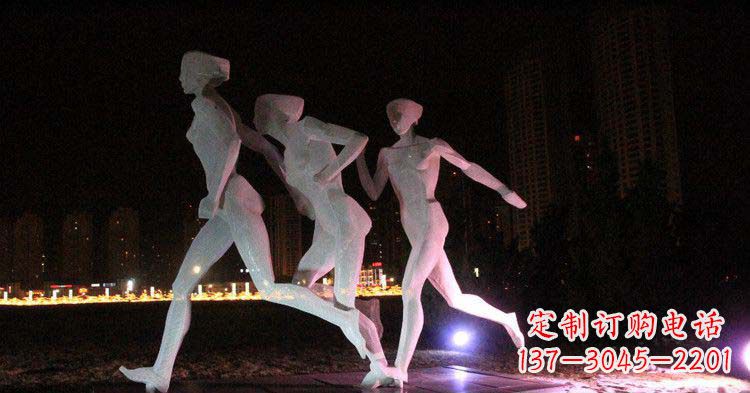 山西优雅靓丽的女性不锈钢跑步雕塑