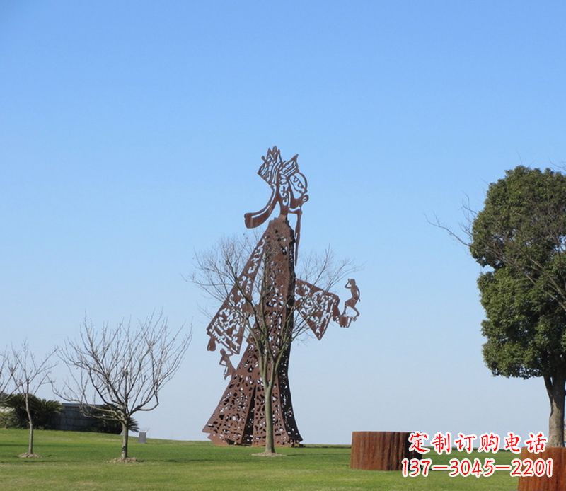 山西全新不锈钢艺术皮影戏雕塑