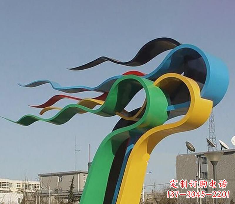 山西现代时尚飘带景观雕塑