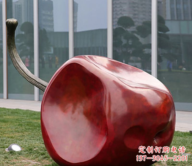 山西优雅大气的不锈钢苹果雕塑