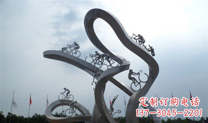 山西让你个性十足的自行车雕塑
