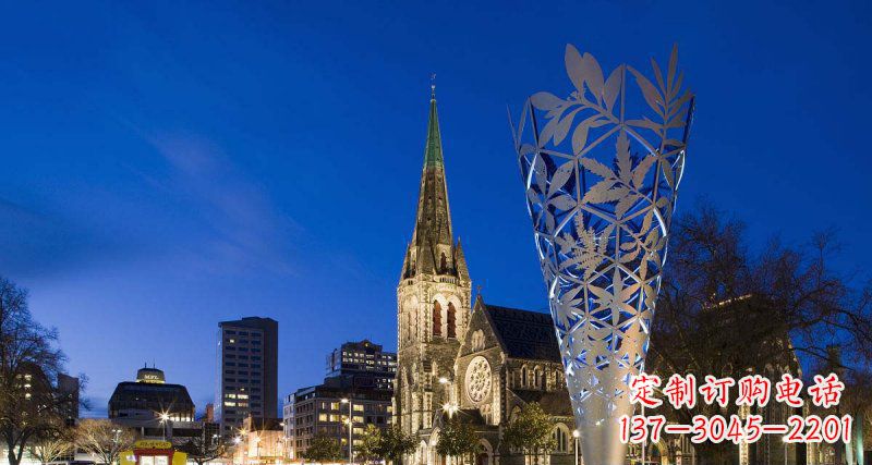 山西不锈钢树叶雕塑——给现代空间带来优雅古朴之美