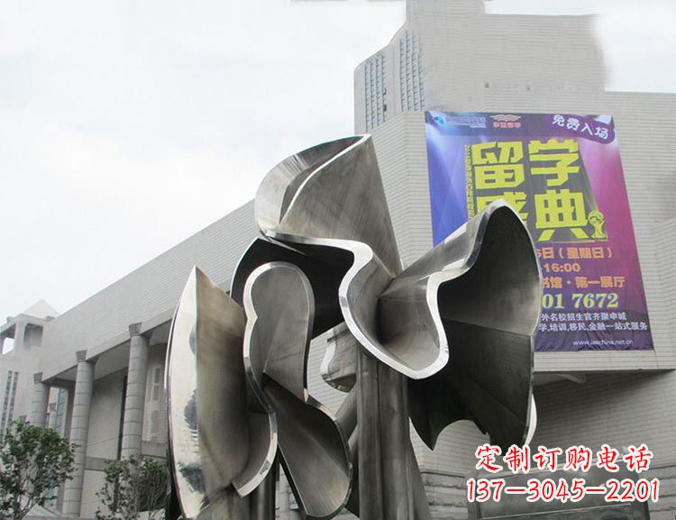 山西全新不锈钢荷叶雕塑,缔造完美景观