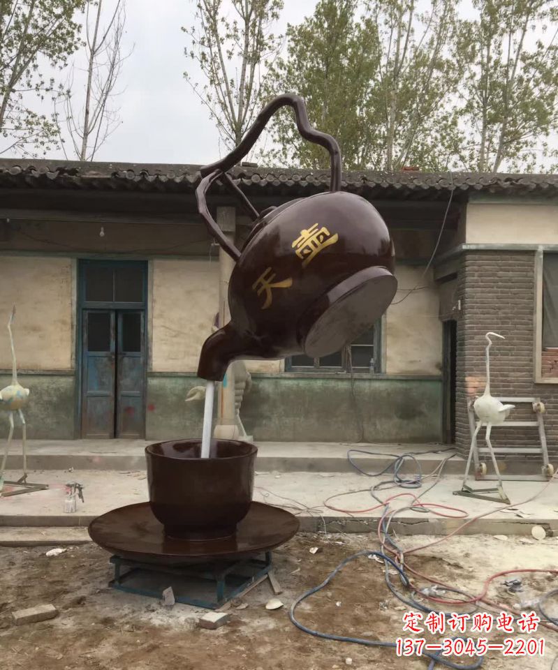 山西茶壶精美铜雕,为您打造经典景观雕塑