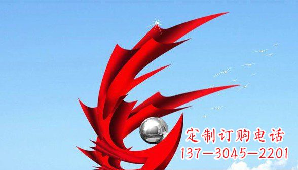 山西传统凤凰不锈钢雕塑,带来中国传统文化的神秘气息