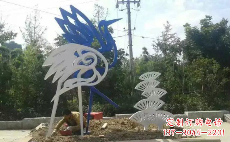 山西广场抽象天鹅动物不锈钢雕塑