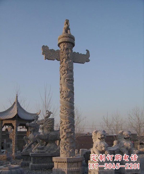 山西广场大理石华表雕塑