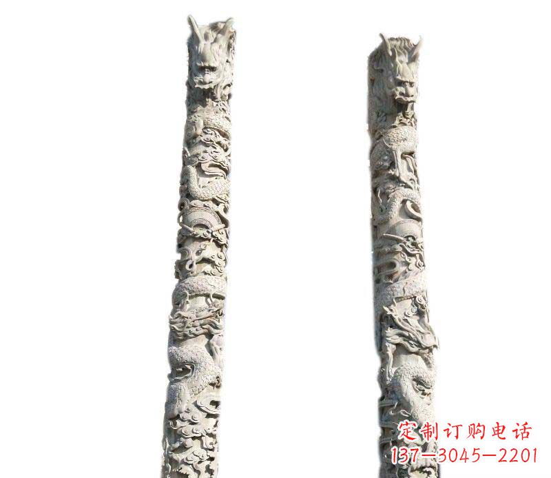 山西广场大理石龙柱景观石雕
