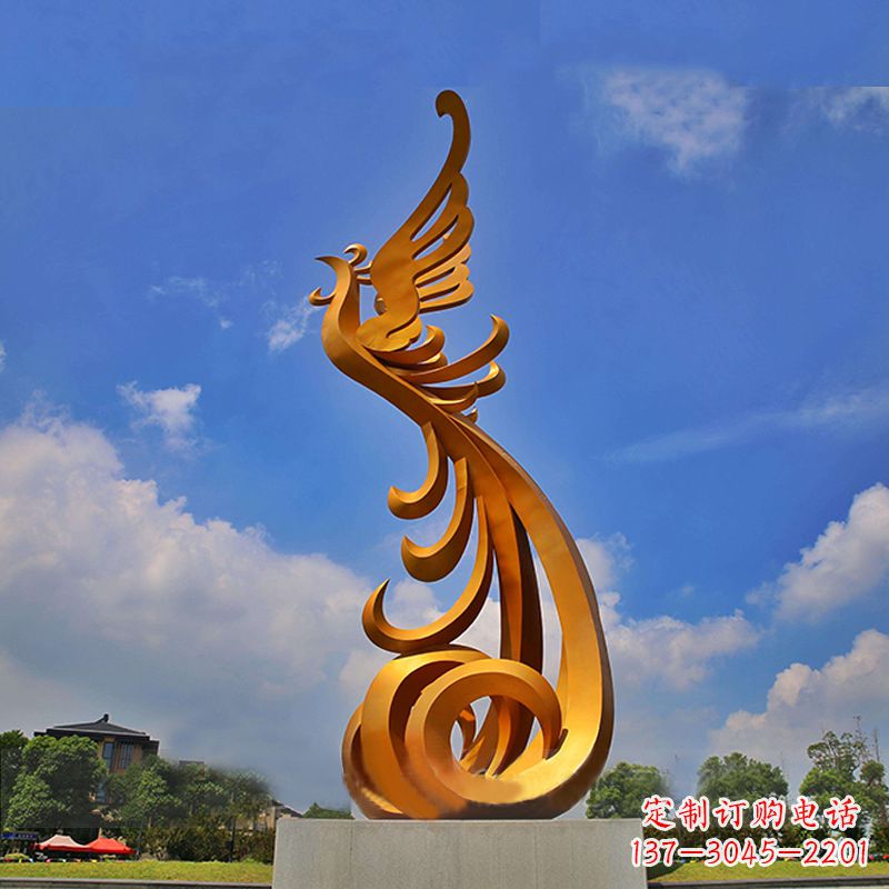 山西精美凤凰不锈钢雕塑