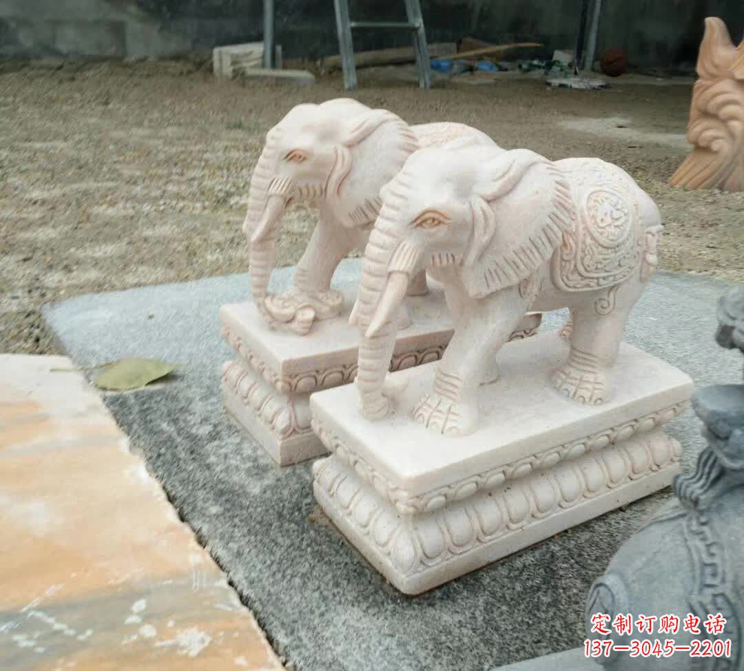 山西汇聚大象精神的石雕大象