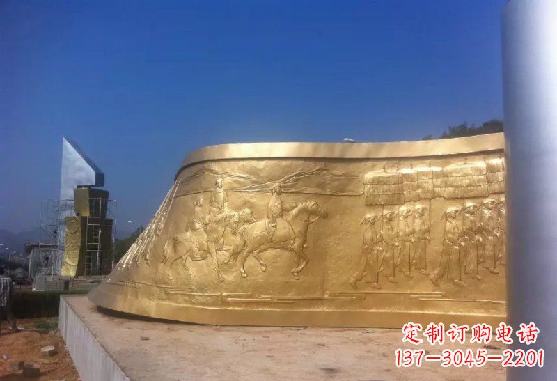 山西锻铜书卷雕塑,精美永恒