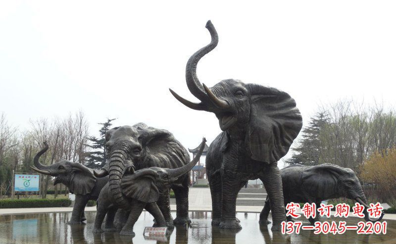 山西大象玻璃钢雕塑,艺术定制精品