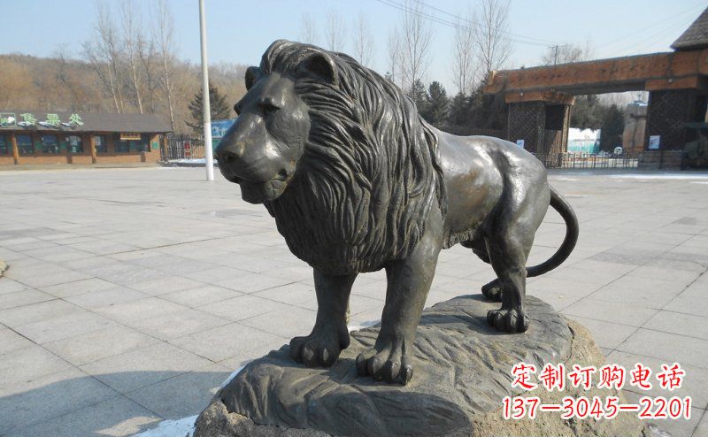 山西中领雕塑推出一款精美的华丽非洲狮铜雕,将…