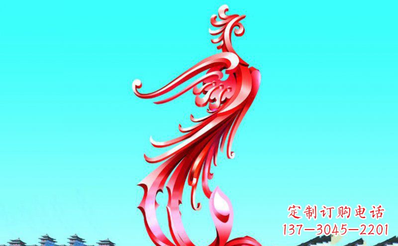 山西广场凤凰不锈钢雕塑