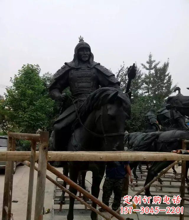 山西浪漫古将骑马铜雕,让您感受古代将军的风采!