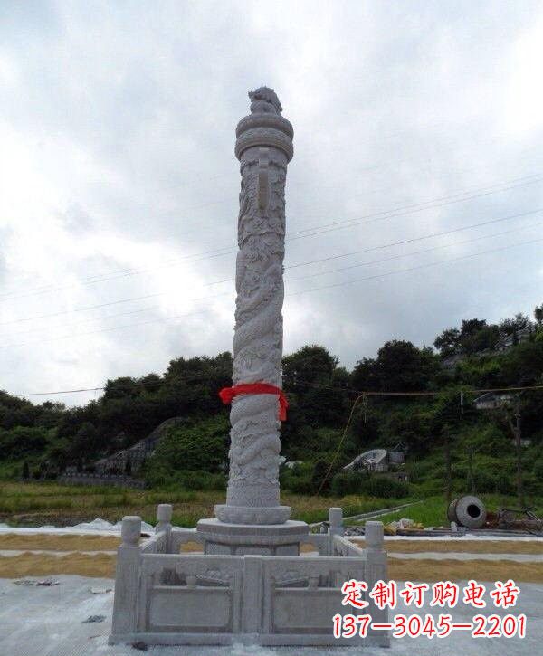山西高质感汉白玉华表雕塑,让您的空间时尚更有品位