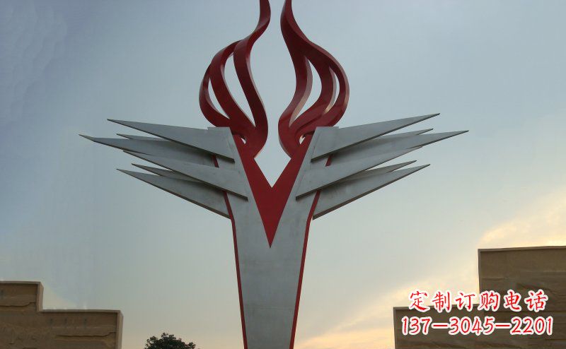 山西广场火炬不锈钢雕塑_1