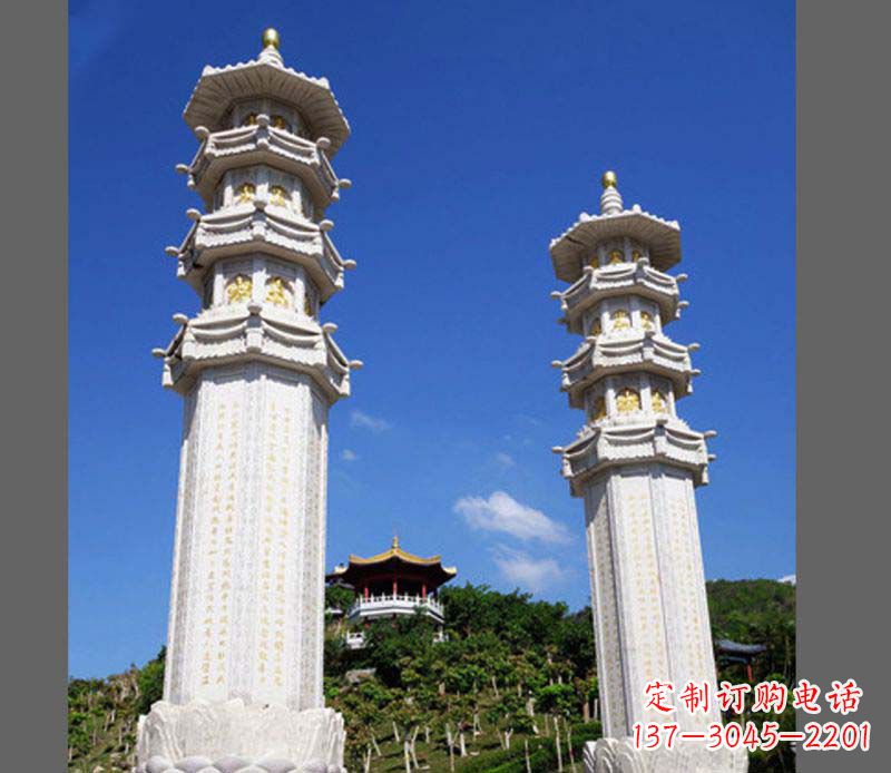 山西广场景观大理石宝塔石雕