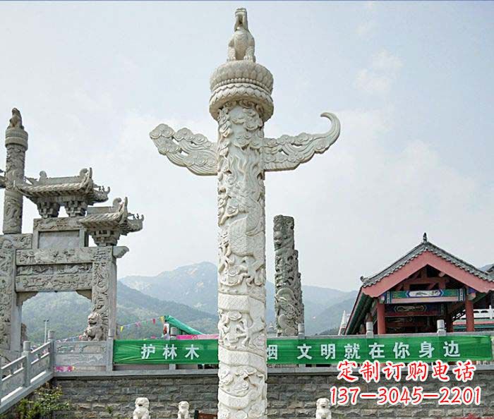 山西广场景观大理石华表石雕