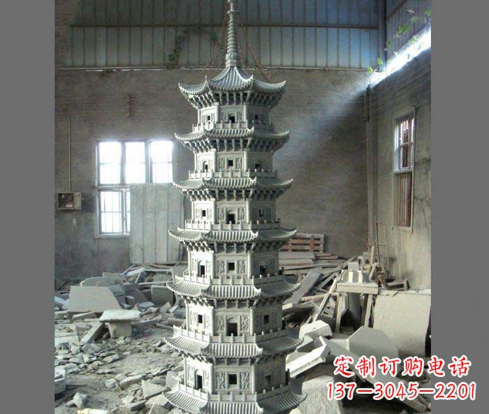 山西多层宝塔石雕,让您的景观更加出彩