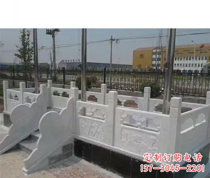 山西完美的城市景观--汉白玉升旗台石雕