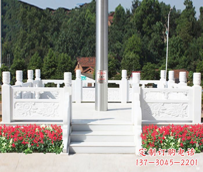 山西领汉白玉升旗台雕塑