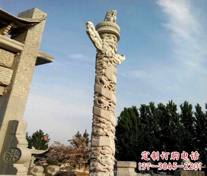 山西广场景观华表石雕 (2)