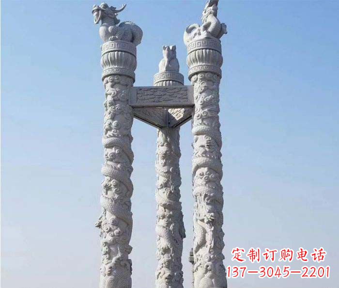 山西中领雕塑推出的高端盘龙柱石雕,是一种精美…