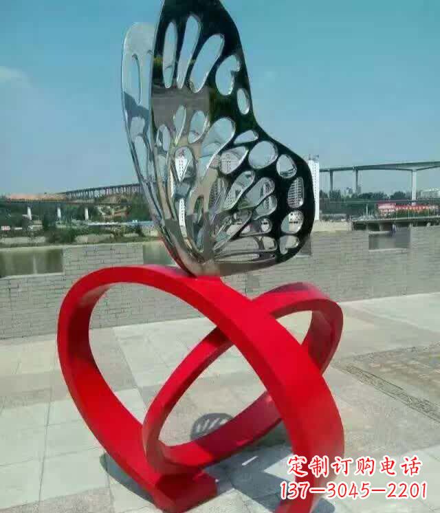 山西中领雕塑|以不锈钢打造的高端蝴蝶雕塑