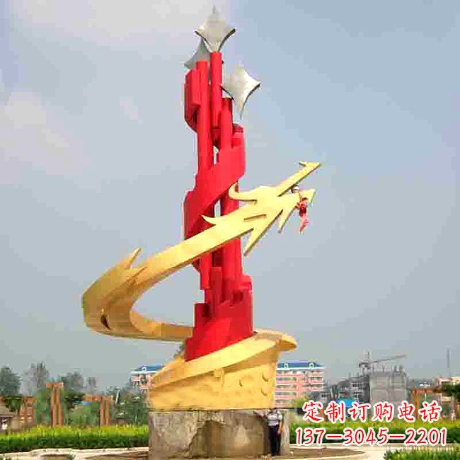 山西中领雕塑出品的活力龙形不锈钢雕塑